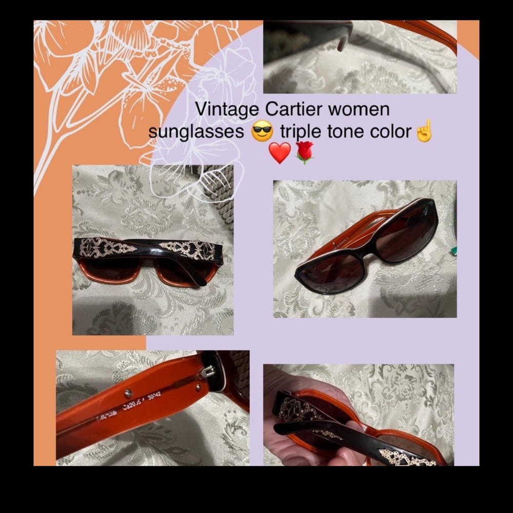 Beautiful vintage women sunglasses by Cartier ☝️🌹❤️